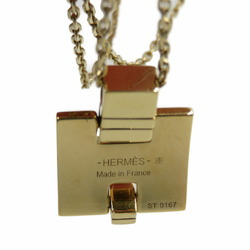 Hermes Irene H motif metal gold purple necklace 0155HERMES