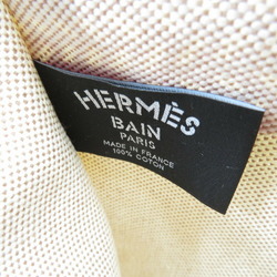 Hermes Poisson Natte Cotton Beige Blue Orange Flat Pouch 0187HERMES
