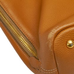 Prada Vitello Dino Shoulder Bag Tote Brown Leather Women's PRADA