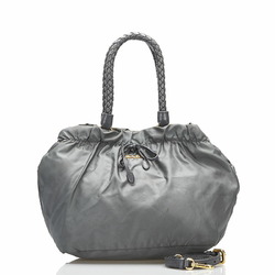 Prada Shoulder Bag Handbag Grey Khaki Nylon Women's PRADA