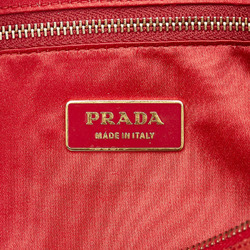 Prada Boston Handbag BR0227 Red Leather Women's PRADA