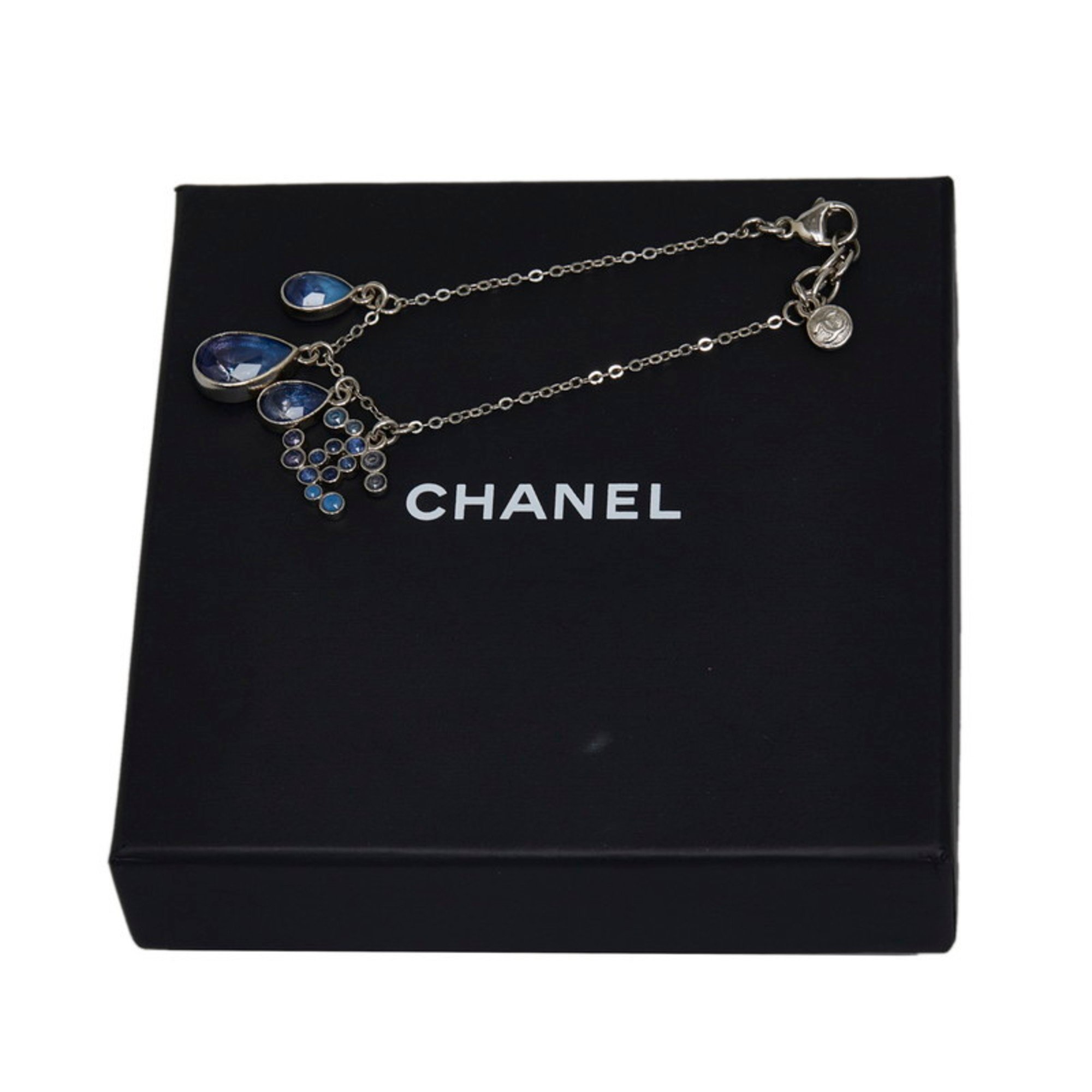 Chanel Coco Mark Drop Color Stone Bracelet Metal Women's CHANEL