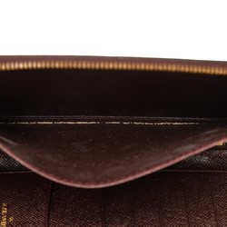Louis Vuitton Taiga Agenda Geod Round Long Wallet M30616 Acajou Wine Red Leather Women's LOUIS VUITTON