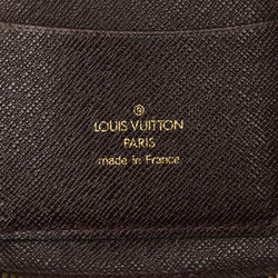 Louis Vuitton Taiga Agenda Geod Round Long Wallet M30616 Acajou Wine Red Leather Women's LOUIS VUITTON