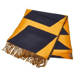 Hermes scarf yellow navy cashmere women's HERMES