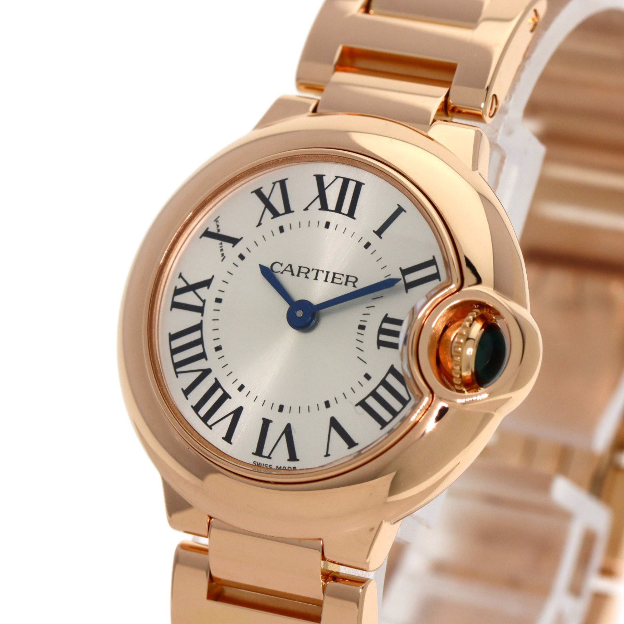 Cartier W69002Z2 Ballon Bleu 28mm Watch K18 Pink Gold K18PG Ladies CARTIER