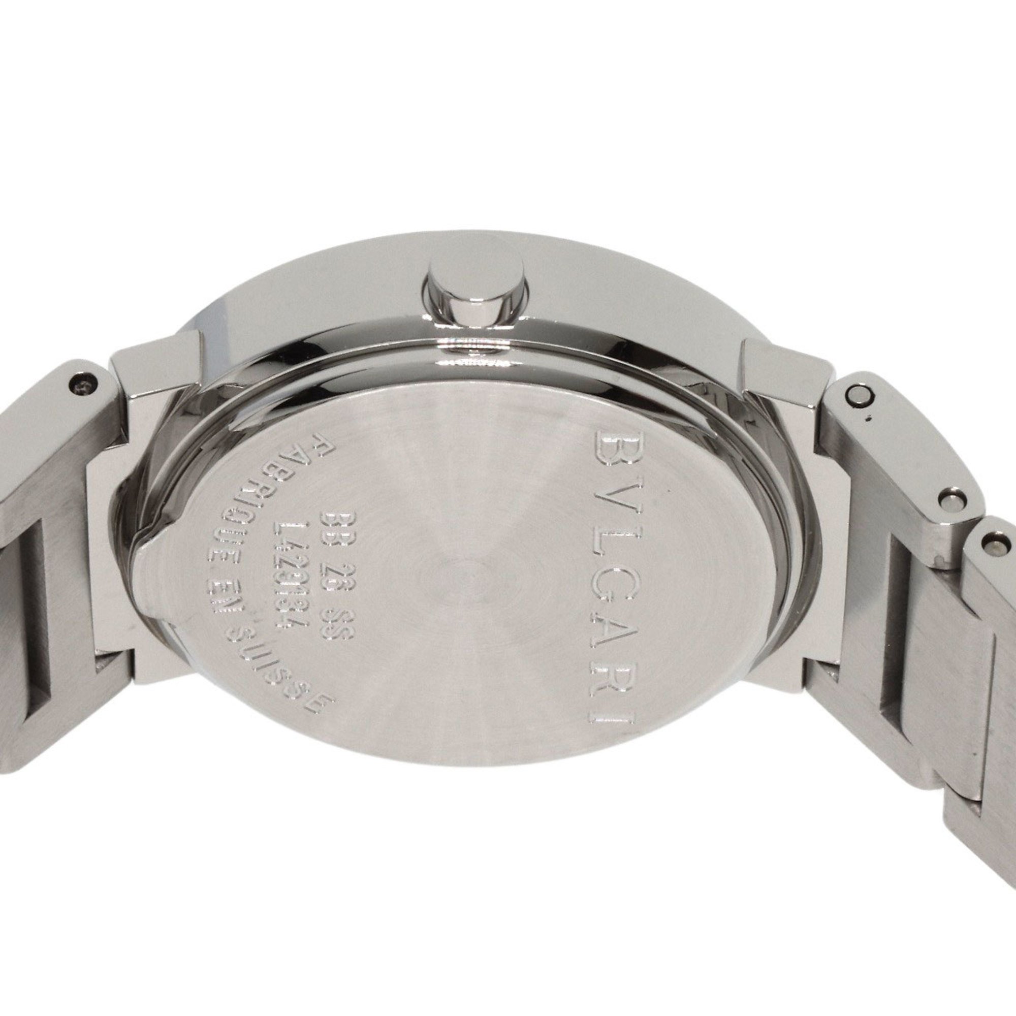 BVLGARI BB26WSS 12 12P Diamond Watch Stainless Steel SS Ladies