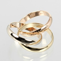 Cartier Trinity Ring, size 10.5, K18 gold, YG, PG, WG, approx. 7.52g