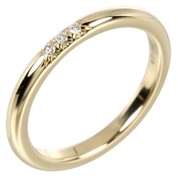 Tiffany Forever Classic Band Size 6.5 Ring, K18YG Yellow Gold, 3P Diamond, Approx. 2.34g