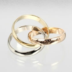 Cartier Trinity size 9.5 ring, K18 gold, YG, PG, WG, approx. 7.33g