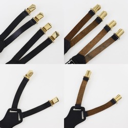 CHANEL Suspenders, Rubber x Leather, Logo, Women's, H141924950
