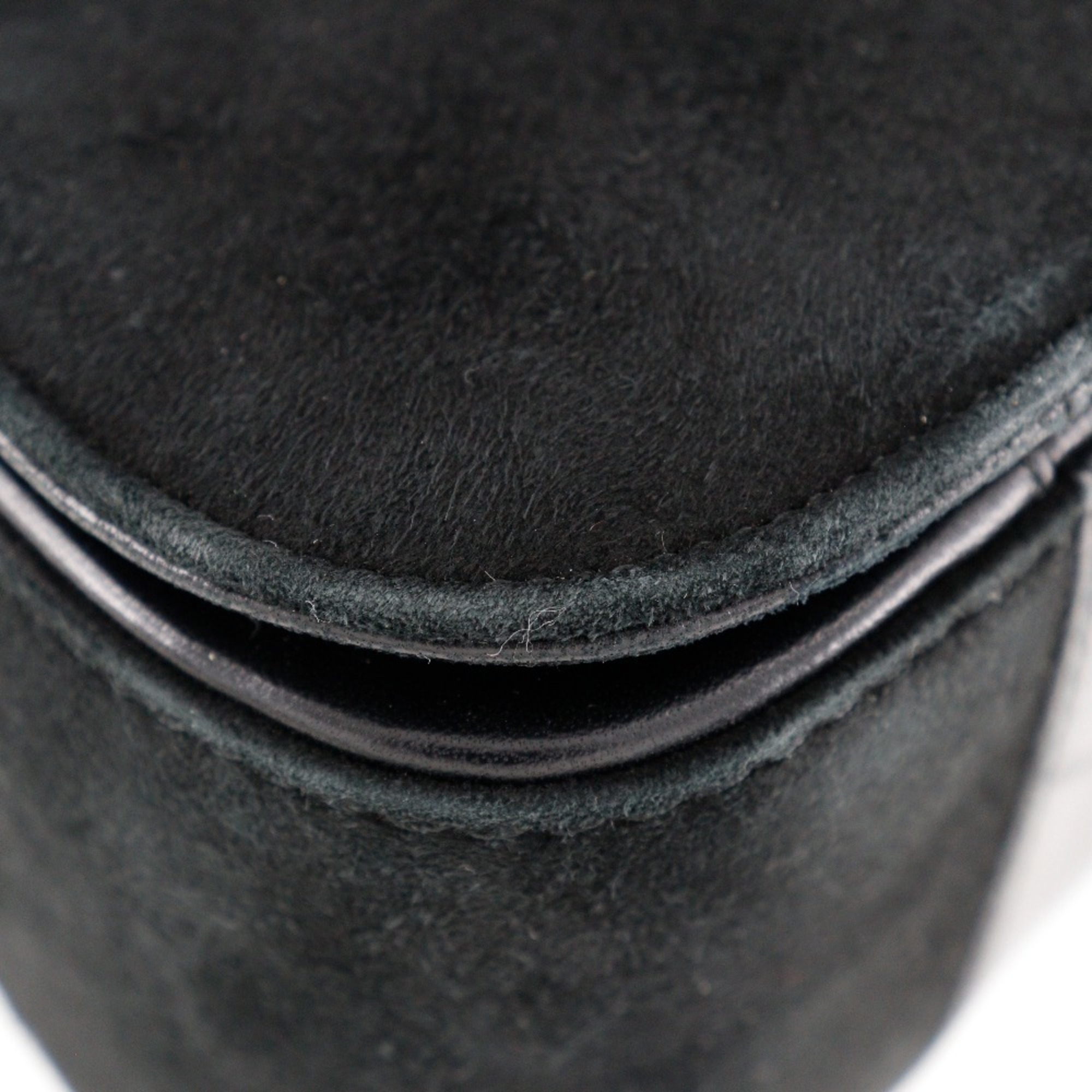 BALLY Shoulder Bag Suede Black A5 Type Women's H150224073