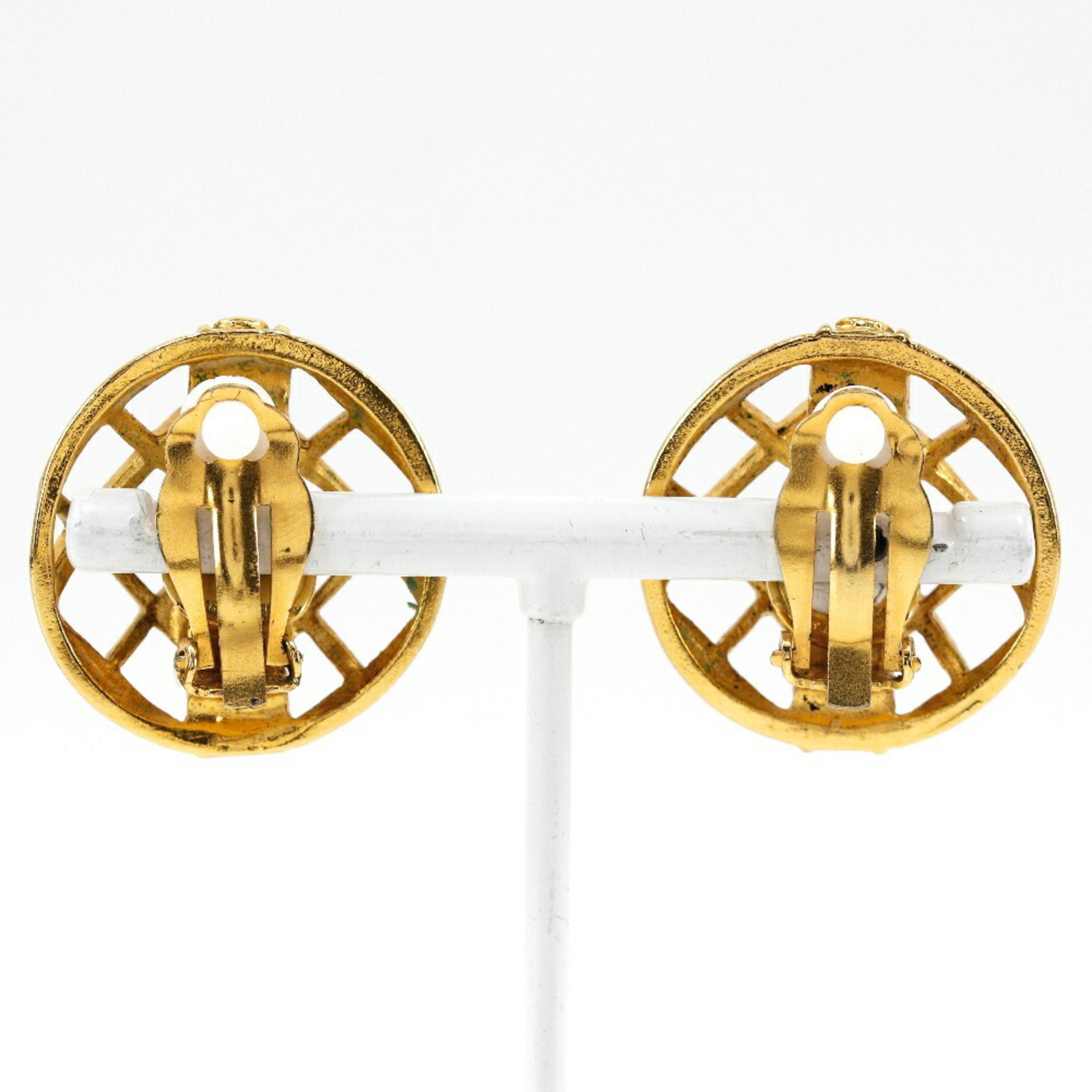 CHANEL Earrings, Gold Plated, Approx. 16.4g, Women's, T142024965