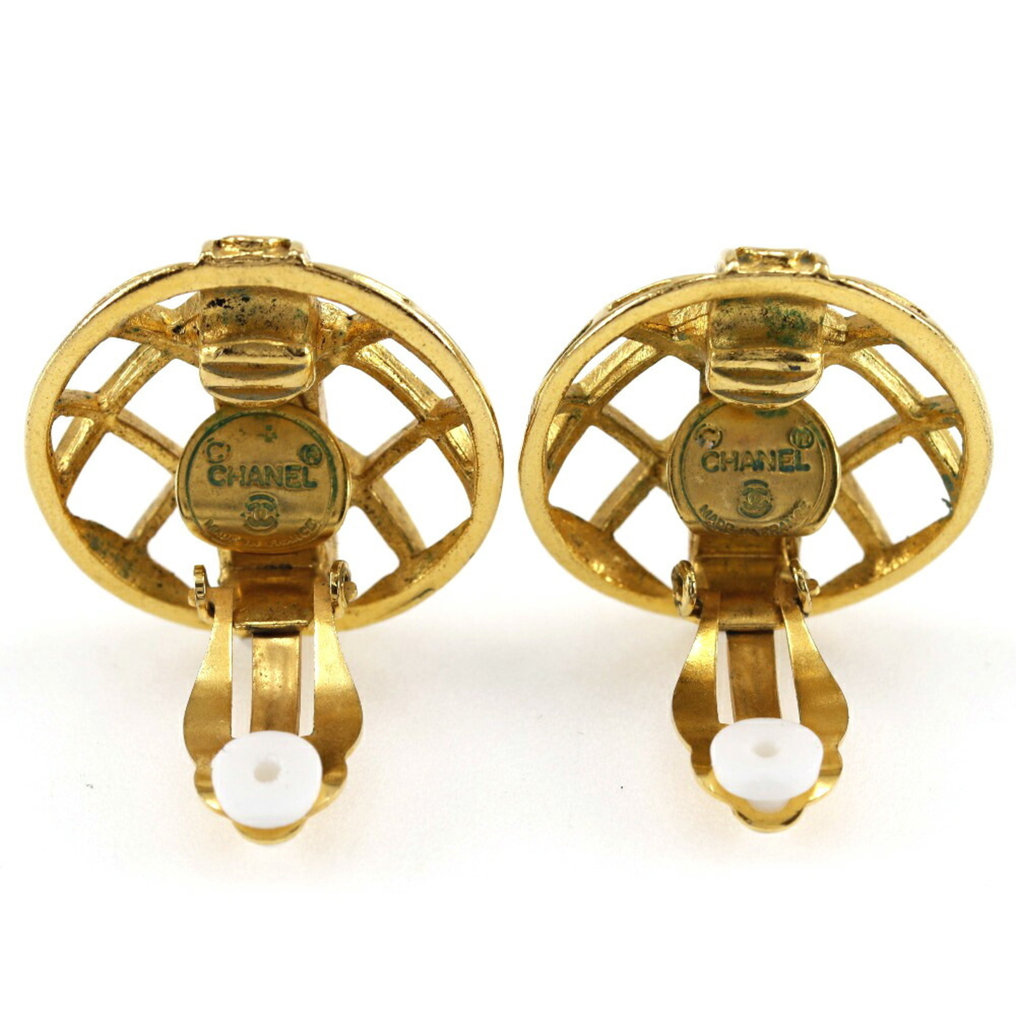 CHANEL Earrings, Gold Plated, Approx. 16.4g, Women's, T142024965