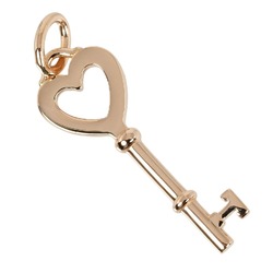 Tiffany & Co. Heart Key Pendant Top K18PG Pink Gold Approx. 2.62g
