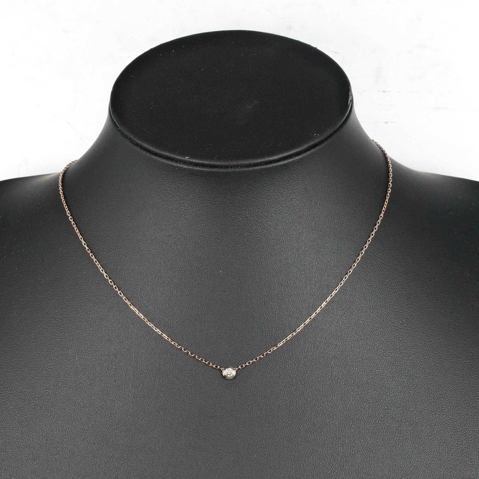 Cartier Amour Diamant Léger Small Model Necklace K18PG Pink Gold Diamond Approx. 2.86g