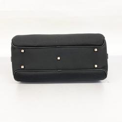 Salvatore Ferragamo handbag nylon leather black ladies