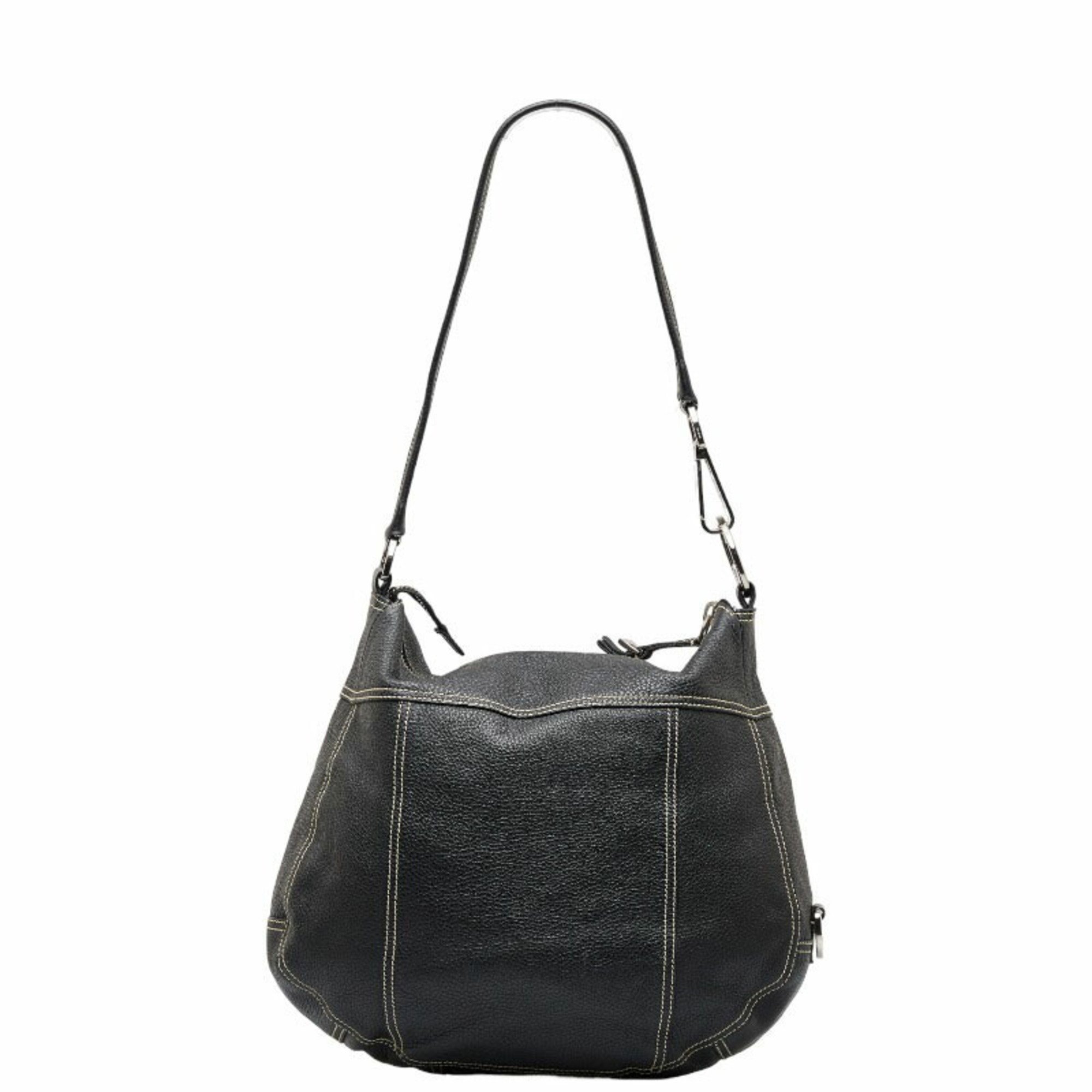 Prada Stitch Bag Black Leather Women's PRADA