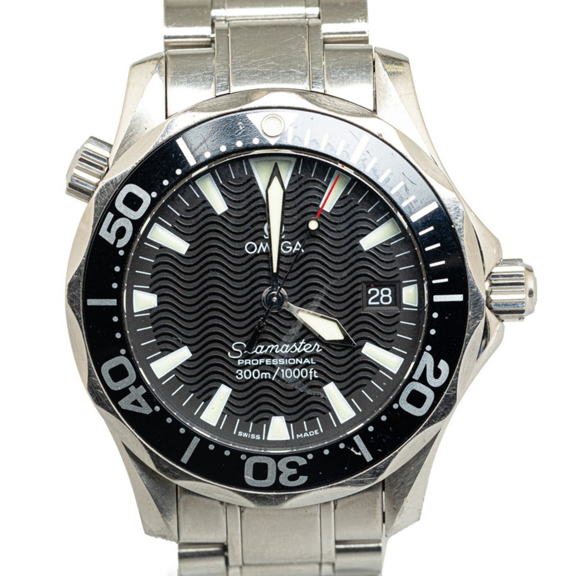 OMEGA Seamaster 300 Professional Watch 2262.50 Quartz Black Dial Stainless Steel Men's