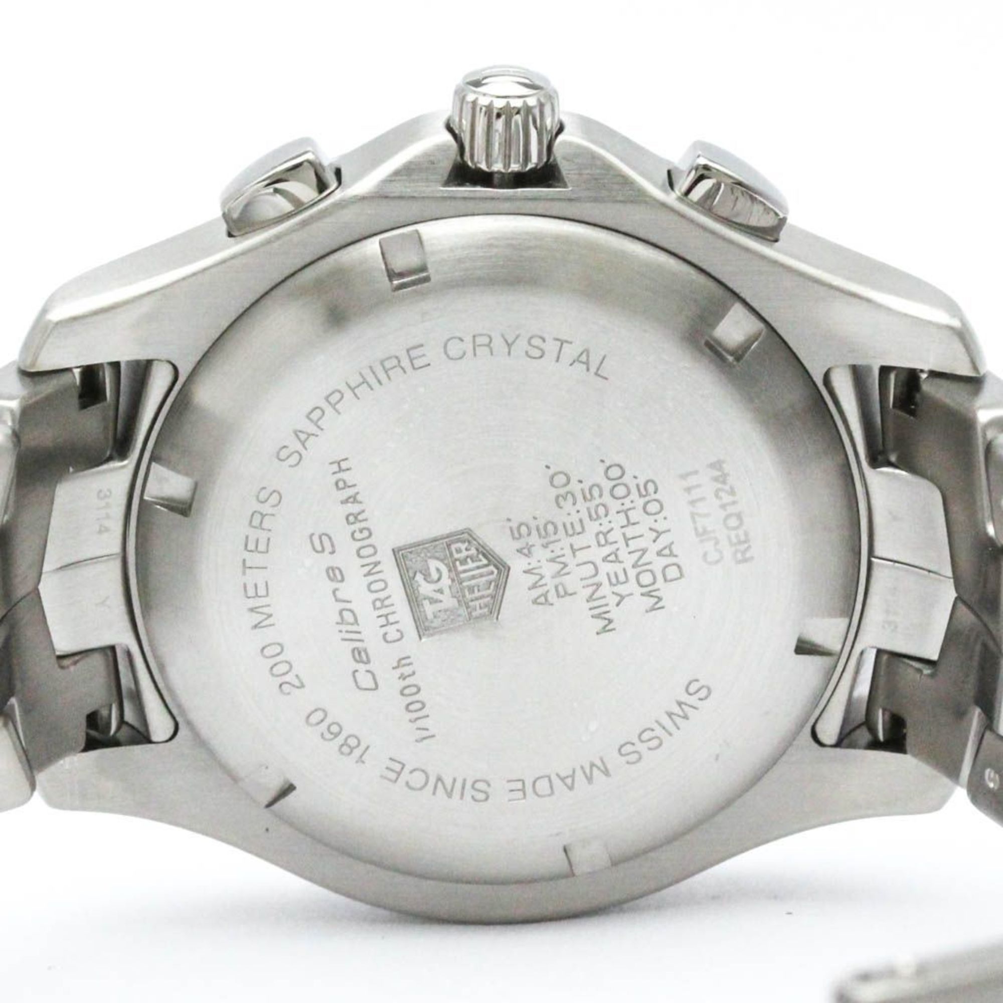 Polished TAG HEUER Link Stainless Steel Quartz Mens Watch CJF7111 BF561326