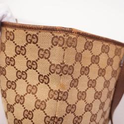 Gucci Tote Bag GG Canvas 31243 Brown Beige Women's