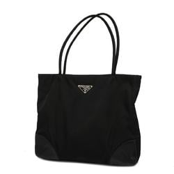 Prada tote bag nylon leather black women's