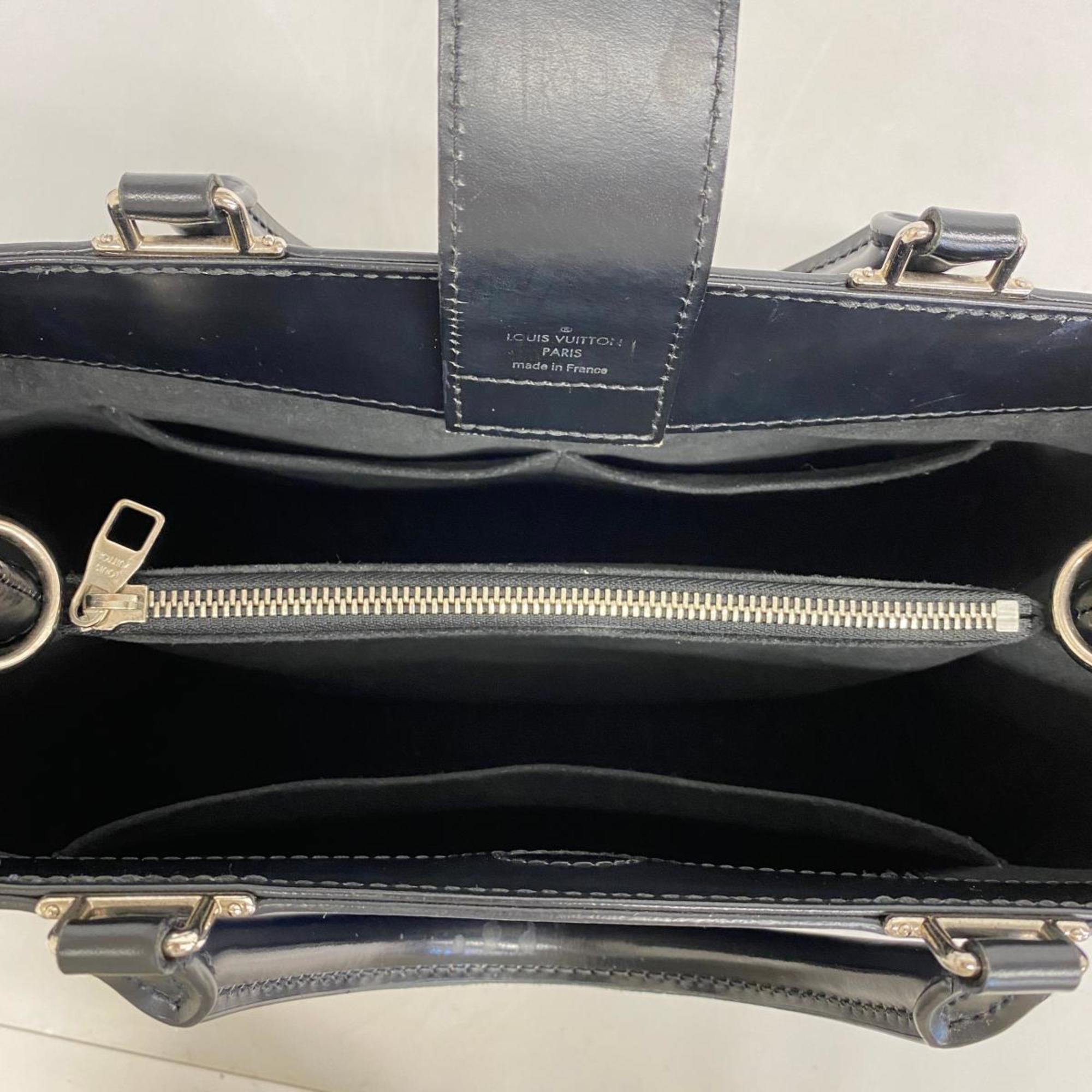 Louis Vuitton Handbag Epi Kleber MM M51328 Indigo Blue Black Ladies