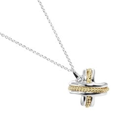 Tiffany & Co. Signature Necklace, 925 Silver, 18K Gold, Approx. 4.9g