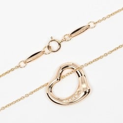 Tiffany & Co. Heart Necklace, K18PG, Pink Gold, 5P, Diamond, Approx. 4.3g