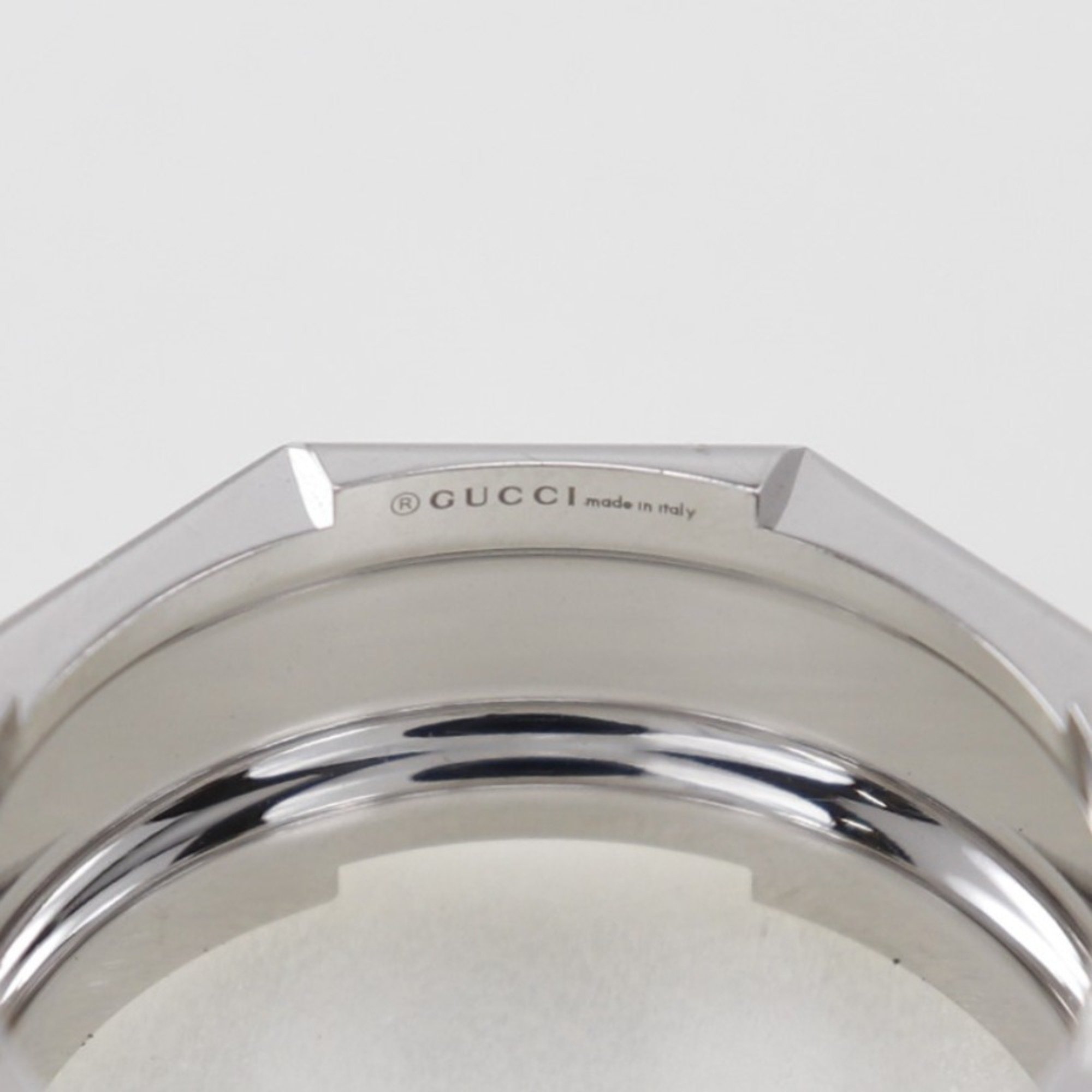 Gucci Link to Love size 15 ring, K18 white gold, approx. 12.9g, unisex