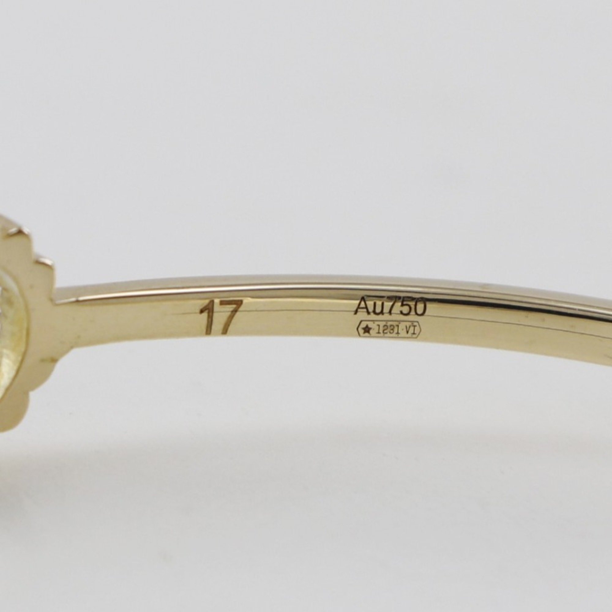 Gucci GG Running Bangle, K18 Yellow Gold x Diamond, Approx. 5.1g, Running, Women's