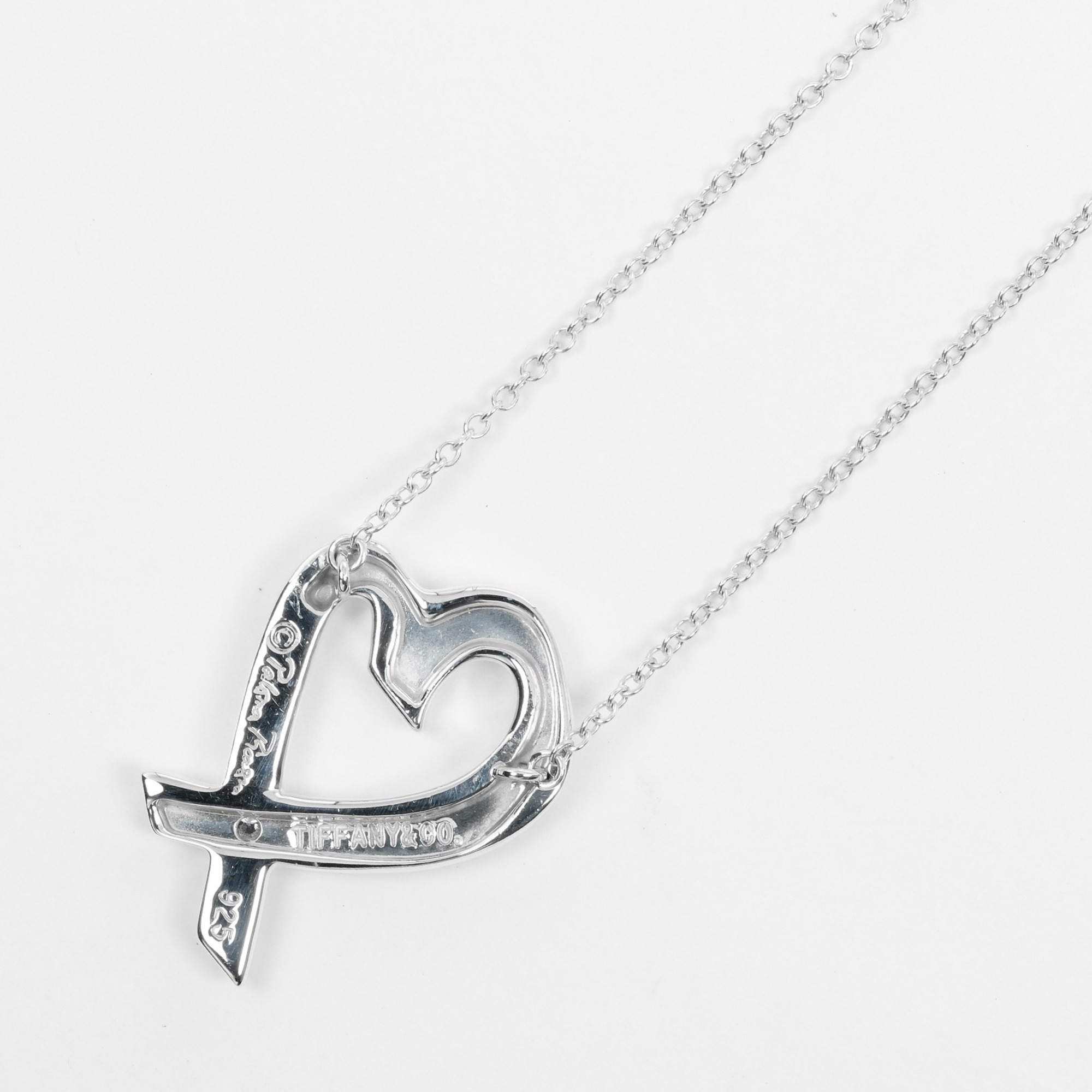 Tiffany & Co. Loving Heart Necklace, Silver 925, Diamond, Approx. 3.9g