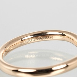 Tiffany & Co. Curved Band Size 7.5 Ring, K18PG Pink Gold, 9P Diamonds, Approx. 2.32g