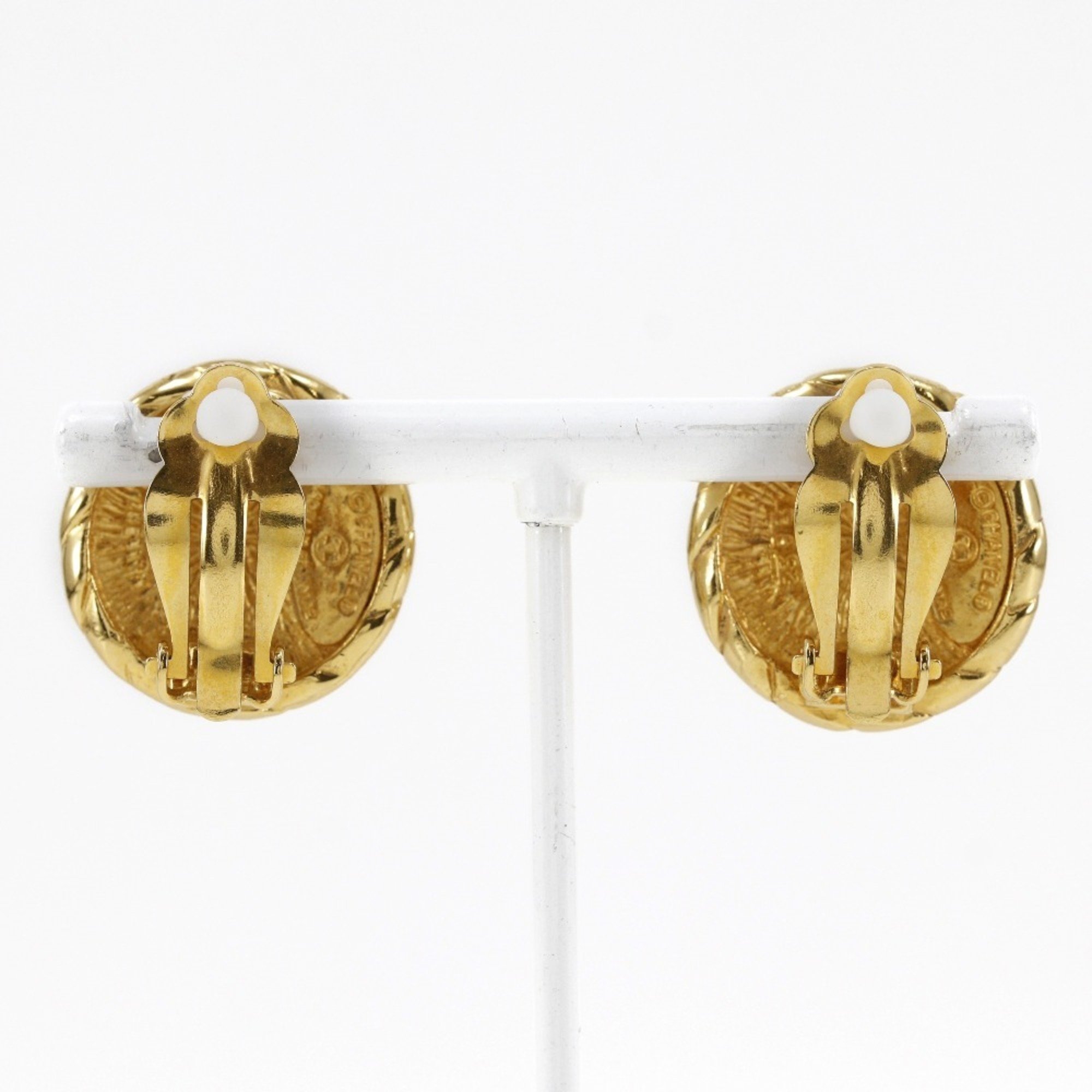 CHANEL Earrings, Gold Plated, 2398, Approx. 17.2g, Women's