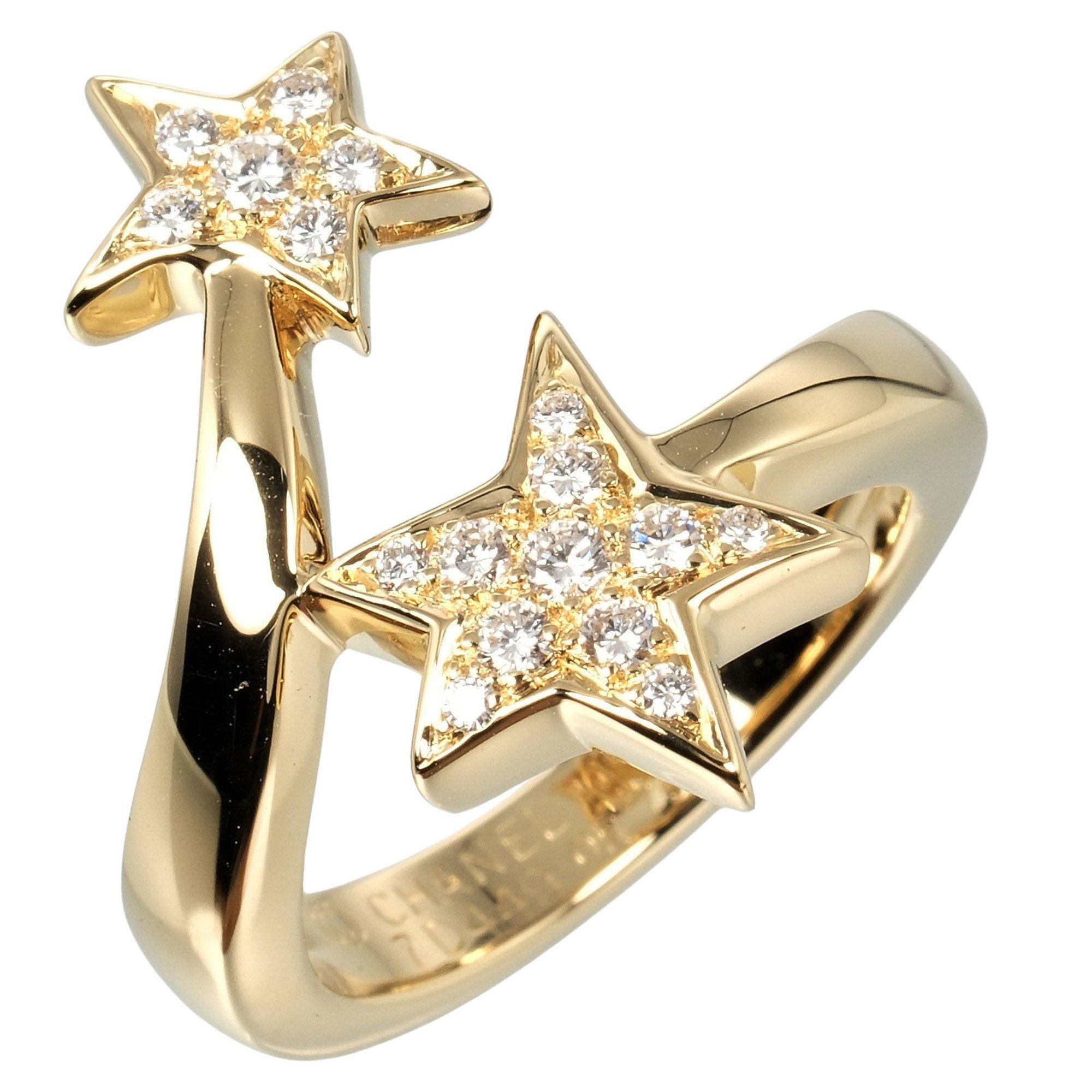 CHANEL Comet size 11 ring, K18YG yellow gold, diamond