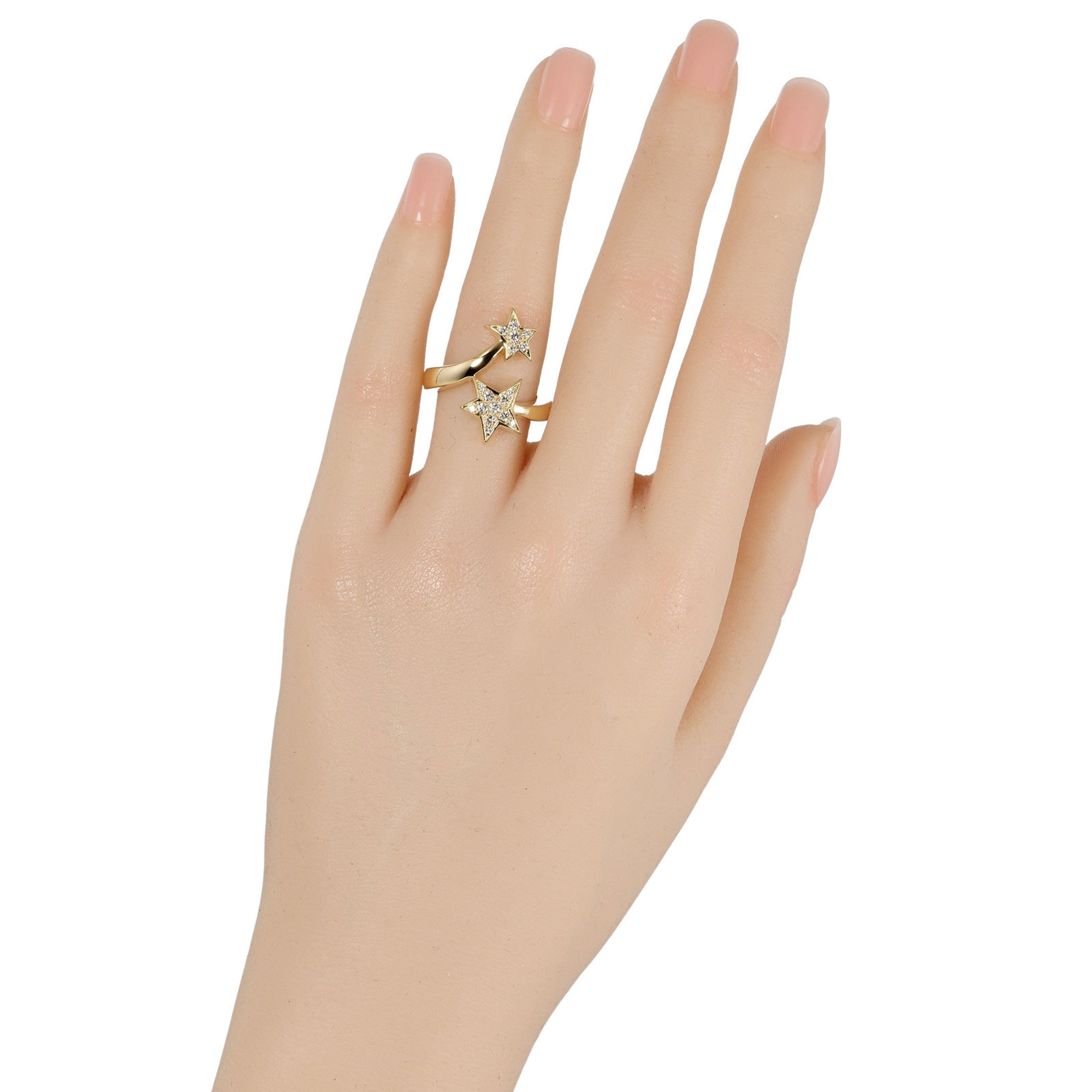 CHANEL Comet size 11 ring, K18YG yellow gold, diamond