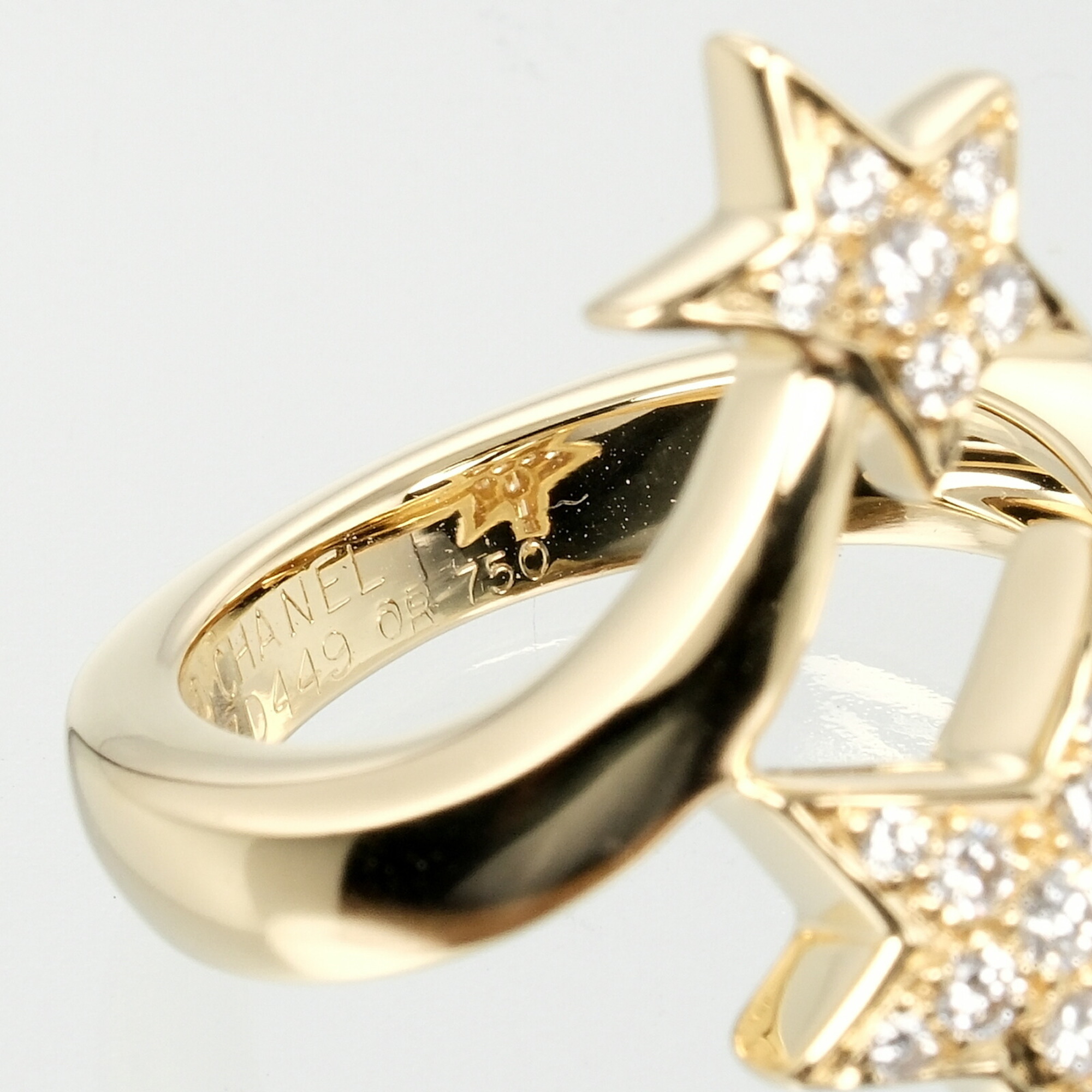 CHANEL Comet size 11 ring, K18YG yellow gold, diamond