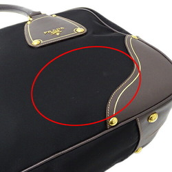 PRADA Women's Bags, Handbags, Shoulder 2way, Nylon, Black, Brown