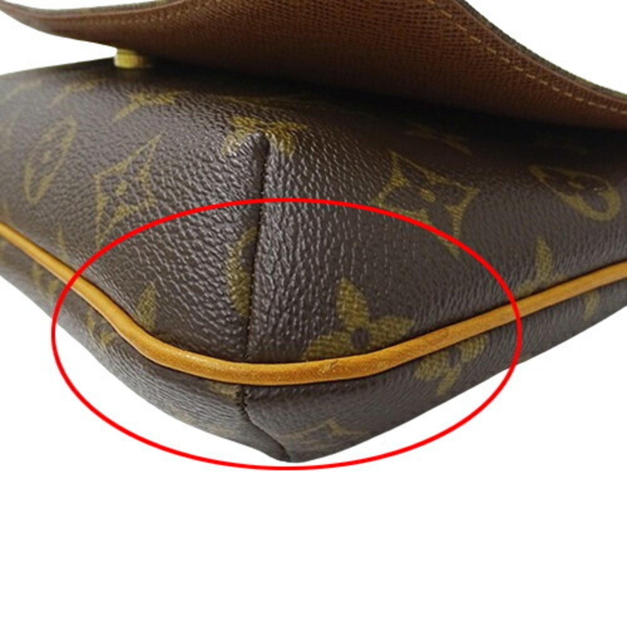 Louis Vuitton LOUIS VUITTON Bag Monogram Women's Shoulder Musette Tango Long M51388 Brown Compact