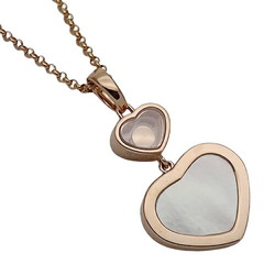 Chopard Necklace for Women 750PG Diamond Mother of Pearl Happy Heart Pink Gold 79A001 Polished