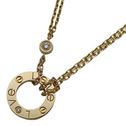 Cartier Necklace for Women, 750YG Diamond Love Circle LOVE Yellow Gold Polished