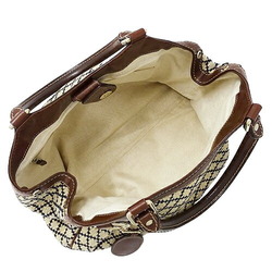 GUCCI Bag Women's Handbag Diamante Sukey Cotton Canvas Beige Brown 211944