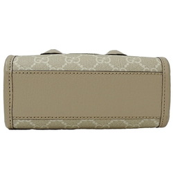 Gucci GUCCI Bag Women's Interlocking Handbag Shoulder 2way GG Supreme Beige Greige 671623 Compact