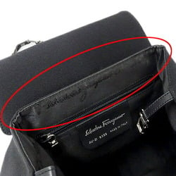 Salvatore Ferragamo Ferragamo Bags for Women, Vara Canvas Backpack, Black, Compact Backpack
