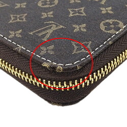 Louis Vuitton LOUIS VUITTON Wallet Monogram Idylle Women's Long Zippy Fuzan M63009 Dark Brown Round