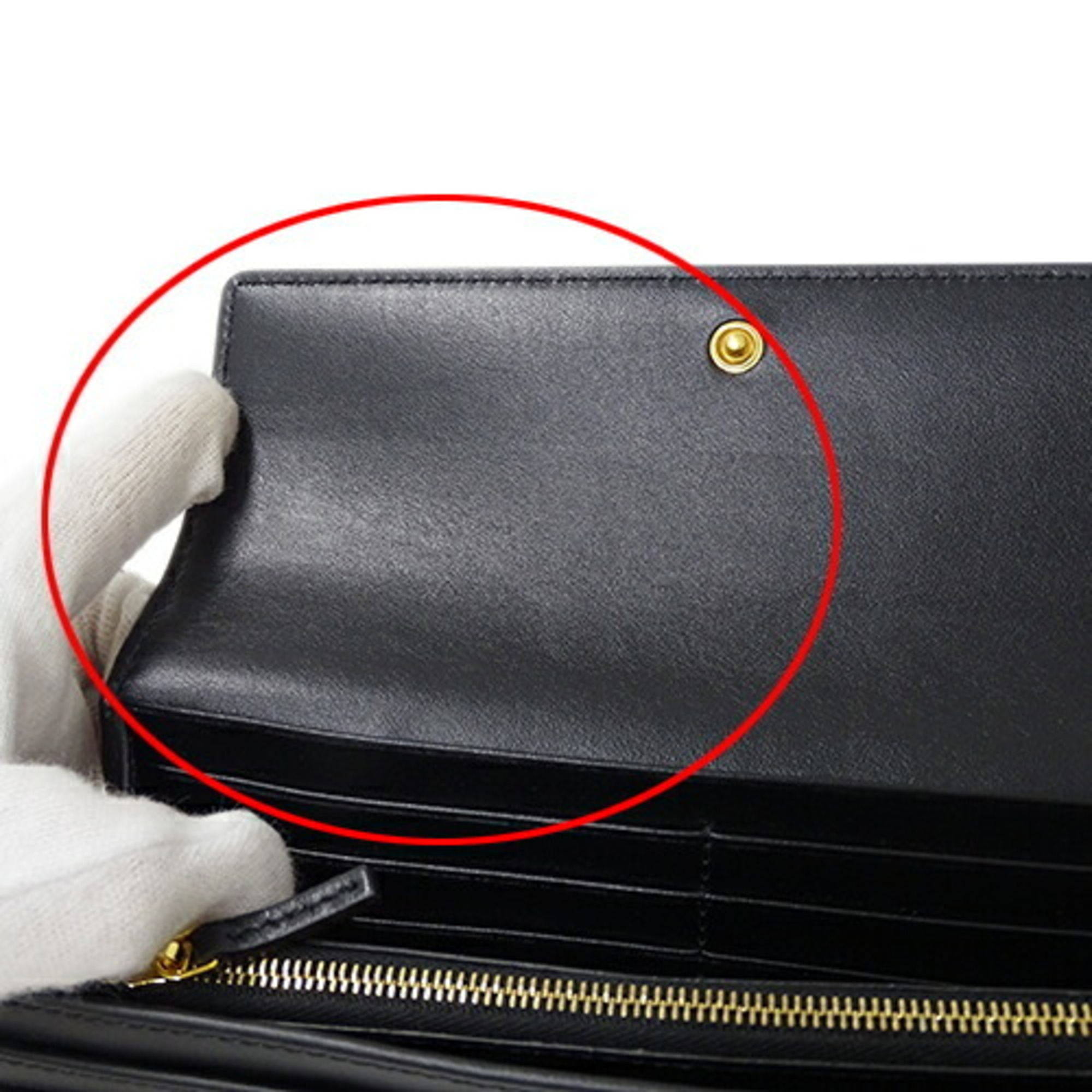 FENDI wallet for women and men, long wallet, leather, black, 8M0251, black embossed