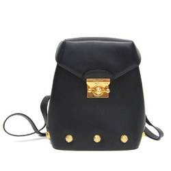 Salvatore Ferragamo DQ-21 5207 Women's Leather Backpack Black