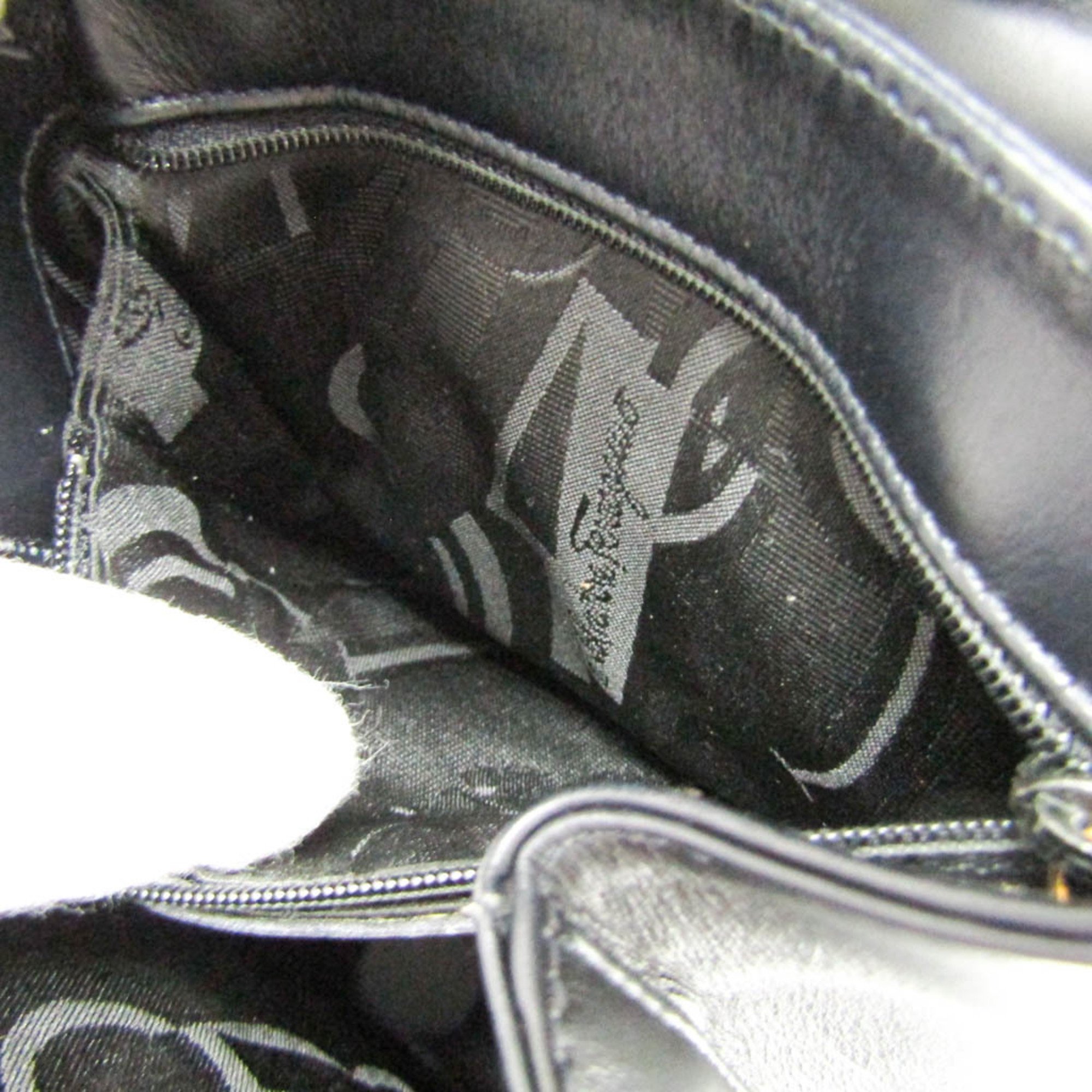 Salvatore Ferragamo DQ-21 5207 Women's Leather Backpack Black