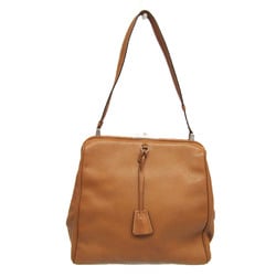 Prada B11249 Women's Leather Shoulder Bag Brown