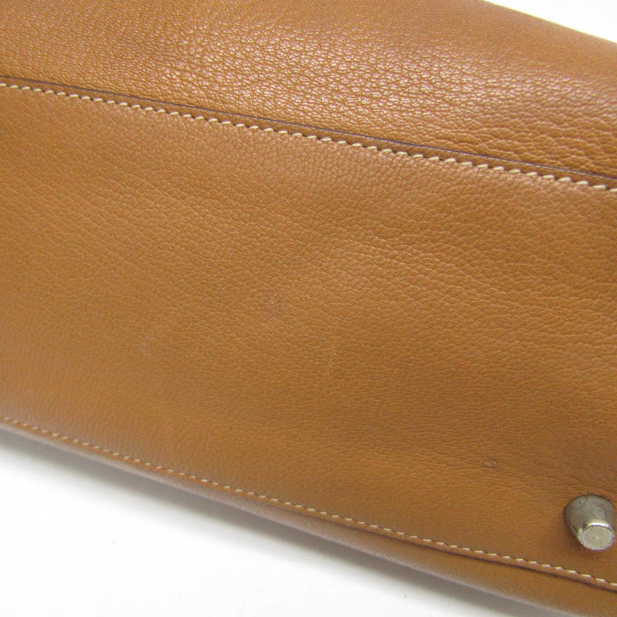 Prada B11249 Women's Leather Shoulder Bag Brown